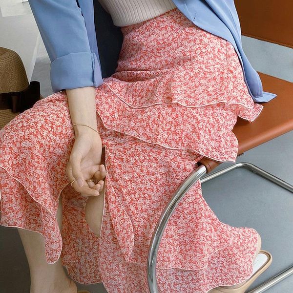 skirts korean style floral printed loose chiffon skirt women high waist ruffles patchwork split streetwear female maxi 2 colors, Black
skirts korean style floral printed loose chiffon skirt women high waist ruffles patchwork split streetwear female maxi 2 colors, Black