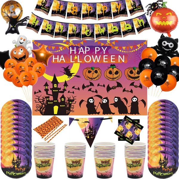 disposable dinnerware halloween party supplies kids favors paper cup plate straws napkin tableware happy decorations ballon
disposable dinnerware halloween party supplies kids favors paper cup plate straws napkin tableware happy decorations ballon