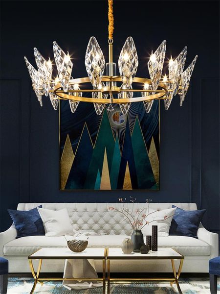 chandeliers post-modern luxury diamond crystal lights for living room american villa duplex glass hanging lamps e14 fixtures
chandeliers post-modern luxury diamond crystal lights for living room american villa duplex glass hanging lamps e14 fixtures