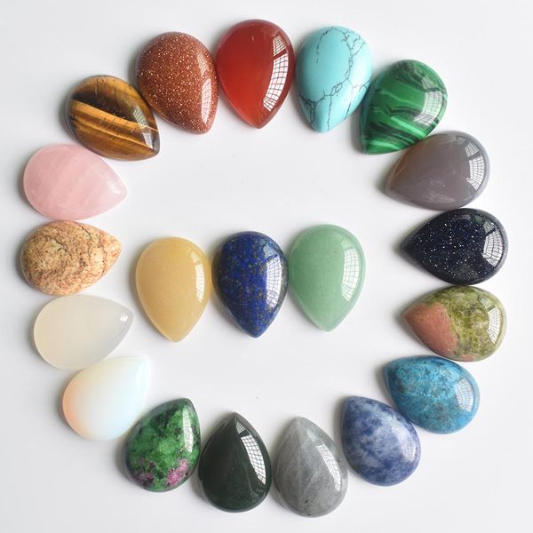 natural stone 18x25mm water drop loose beads opal rose quartz tiger's eye turquoise cabochons flat back for necklace ring earrrings jew, Black
natural stone 18x25mm water drop loose beads opal rose quartz tiger's eye turquoise cabochons flat back for necklace ring earrrings jew, Black