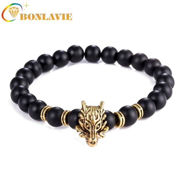 charm bracelets vintage frosted stone men's bracelet punk dragon heads beaded rosary party birthday gift pulseras, Golden;silver
charm bracelets vintage frosted stone men's bracelet punk dragon heads beaded rosary party birthday gift pulseras, Golden;silver