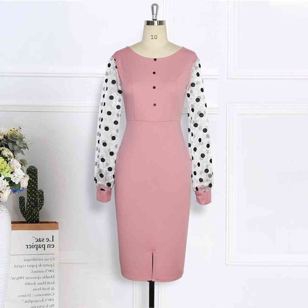 dress dressed in pink the transparent neck knitted long sleeves polka dot elegant feminine elastic office modest female african fashion hypx, Black;gray
dress dressed in pink the transparent neck knitted long sleeves polka dot elegant feminine elastic office modest female african fashion hypx, Black;gray