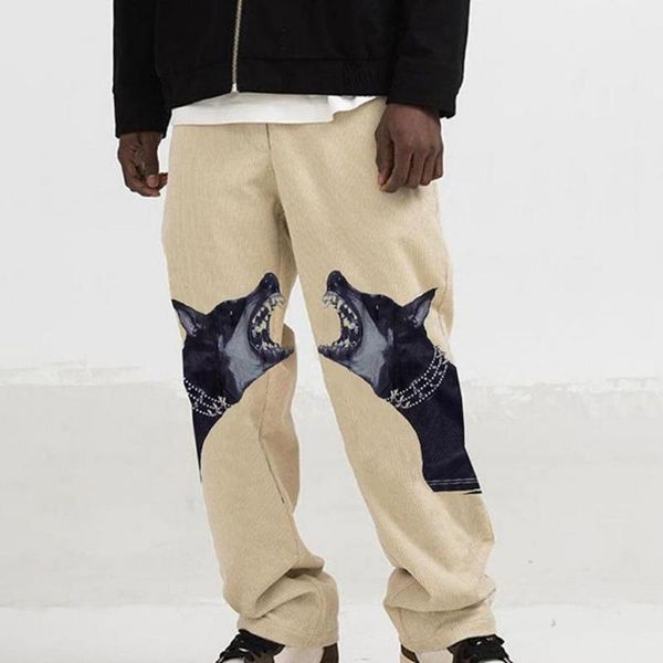 men's pants men animal print loose straight leisure autumn sweatpant hipster streetwear vintage cross trouser, Black
men's pants men animal print loose straight leisure autumn sweatpant hipster streetwear vintage cross trouser, Black