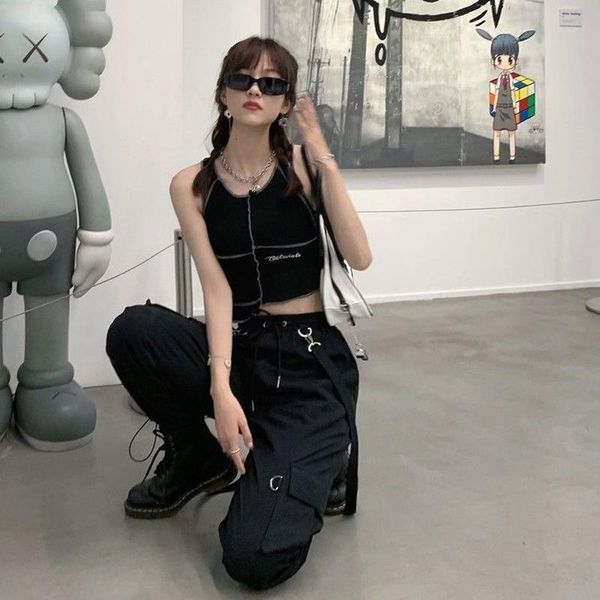 women's pants & capris harajuku gothic jogging cargo women streetwear black high waist oversized goth casual wide leg trouser pantalone, Black;white
women's pants & capris harajuku gothic jogging cargo women streetwear black high waist oversized goth casual wide leg trouser pantalone, Black;white