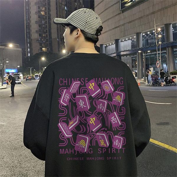 men's hoodies & sweatshirts chinese style mahjong print autumn male sweatshirt hoodie harajuku oversize streetwear coat funny fashion w, Black
men's hoodies & sweatshirts chinese style mahjong print autumn male sweatshirt hoodie harajuku oversize streetwear coat funny fashion w, Black