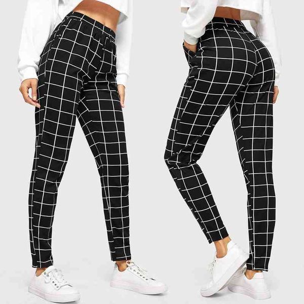 womens casual plaid pants lattice printing loose high waist pocket leisure pants haren autumn leggings, Black;white
womens casual plaid pants lattice printing loose high waist pocket leisure pants haren autumn leggings, Black;white