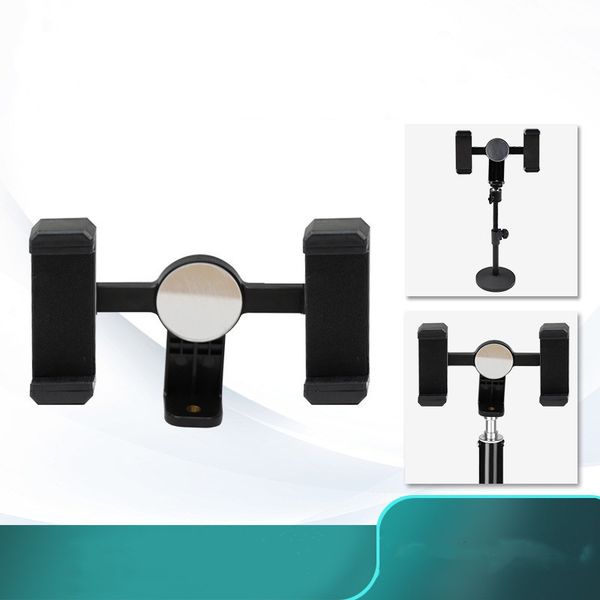 Dual Camera Phone Holder Plastic Mobile Stabilizer Clip 360 Degree Rotating Outdoor For Live Broadcast, Black
Dual Camera Phone Holder Plastic Mobile Stabilizer Clip 360 Degree Rotating Outdoor For Live Broadcast, Black