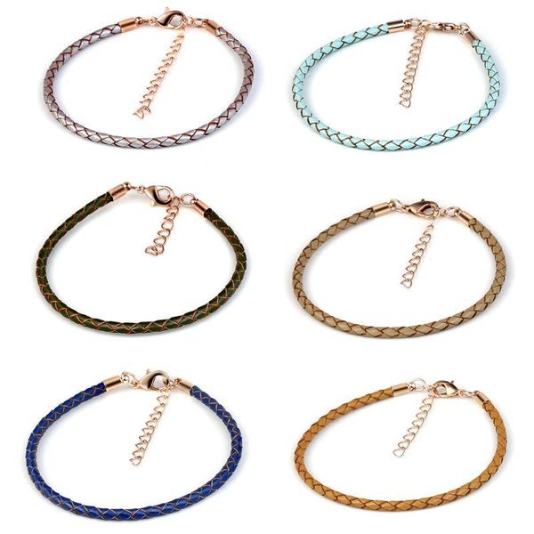 rose gold color lobster adjustable genuine 7 colors leather bracelet chain charm bracelets, Golden;silver
rose gold color lobster adjustable genuine 7 colors leather bracelet chain charm bracelets, Golden;silver