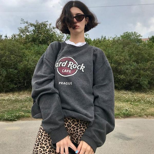 women's hoodies & sweatshirts women print front oversized sweatshirt in heather grey drop shoulders ld9g, Black
women's hoodies & sweatshirts women print front oversized sweatshirt in heather grey drop shoulders ld9g, Black