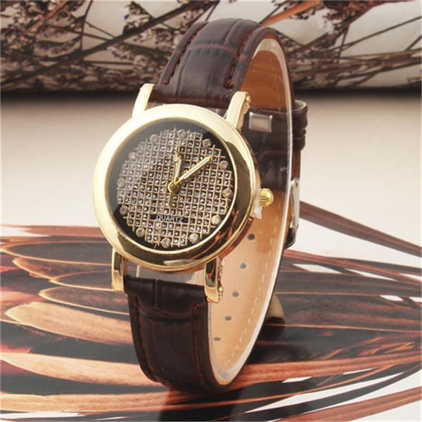 wristwatches retro pu leather watch golden panel wristwatch fashion quartz school student business montre uhr hour, Slivery;brown
wristwatches retro pu leather watch golden panel wristwatch fashion quartz school student business montre uhr hour, Slivery;brown