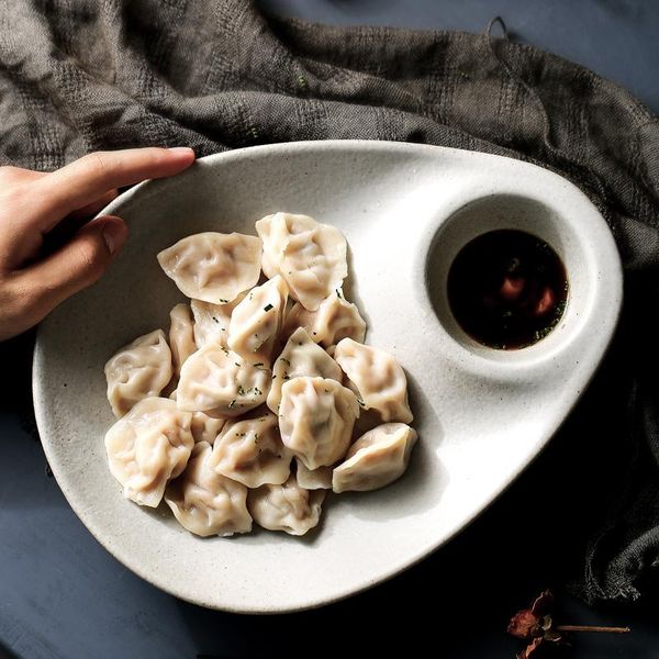 dishes & plates ceramic dumpling plate with vinegar dish for household retro cold restaurant irregular sub-platter japanese-style
dishes & plates ceramic dumpling plate with vinegar dish for household retro cold restaurant irregular sub-platter japanese-style