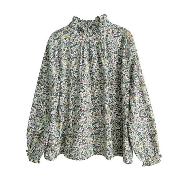 johnature women print floral t-shirts cotton sweet spring 10 color turtleneck long sleeve mori girl casual 210720, White
johnature women print floral t-shirts cotton sweet spring 10 color turtleneck long sleeve mori girl casual 210720, White