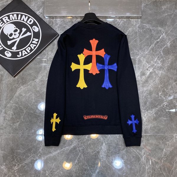 brand crosin color chrome/hearts new version poison back ch crosin cross loose round neck sweater base coat men's and w, Black
brand crosin color chrome/hearts new version poison back ch crosin cross loose round neck sweater base coat men's and w, Black