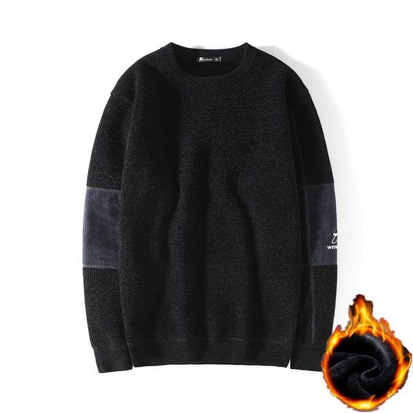 men's sweaters men sweater knitted mens fashion velvet pullovers autumn and winter long sleeve korean comfort youth, White;black
men's sweaters men sweater knitted mens fashion velvet pullovers autumn and winter long sleeve korean comfort youth, White;black