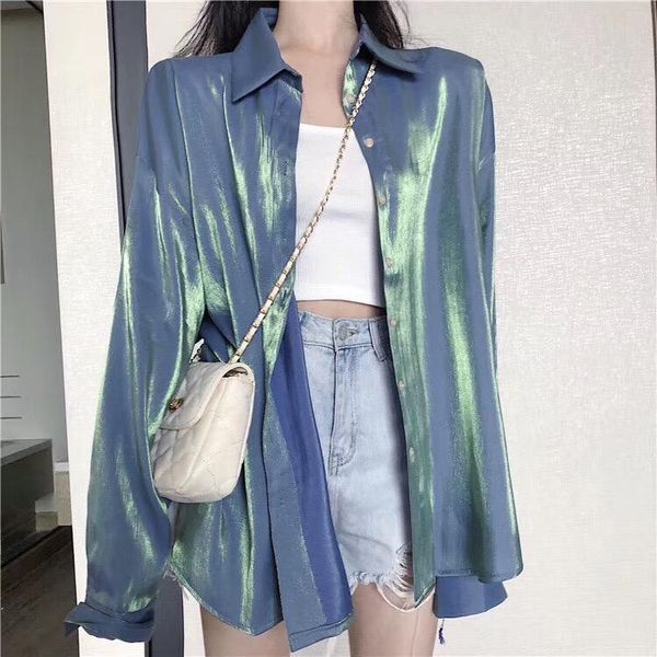 women's blouses & shirts plus size fish scale polarized oversized loose long sleeve blouse womens stylish blusas mujer chemise fall 20, White
women's blouses & shirts plus size fish scale polarized oversized loose long sleeve blouse womens stylish blusas mujer chemise fall 20, White