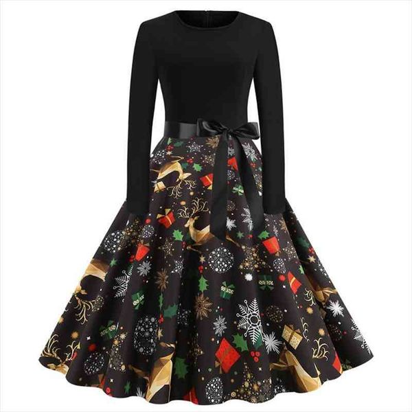 retro women christmas party winter dresses elegant snowflakes print long sleeve pinup round neck rockabilly dress, Black;gray
retro women christmas party winter dresses elegant snowflakes print long sleeve pinup round neck rockabilly dress, Black;gray