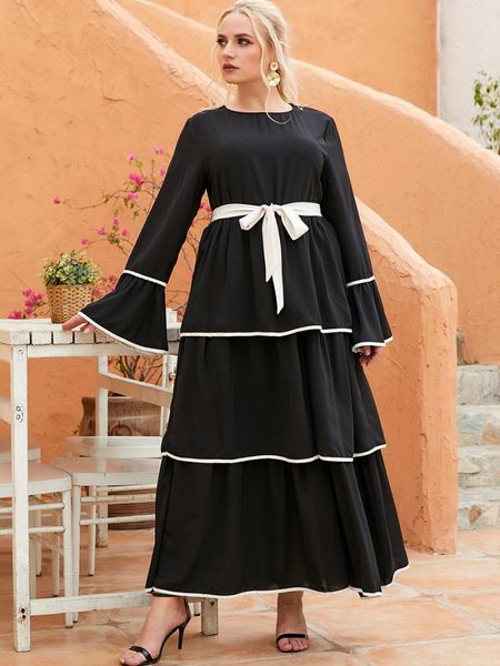 ethnic clothing eid abaya dress dubai muslim women lace-up flare sleeve hijab dresses turkey islamic caftan marocain vestido musulmane, Red
ethnic clothing eid abaya dress dubai muslim women lace-up flare sleeve hijab dresses turkey islamic caftan marocain vestido musulmane, Red