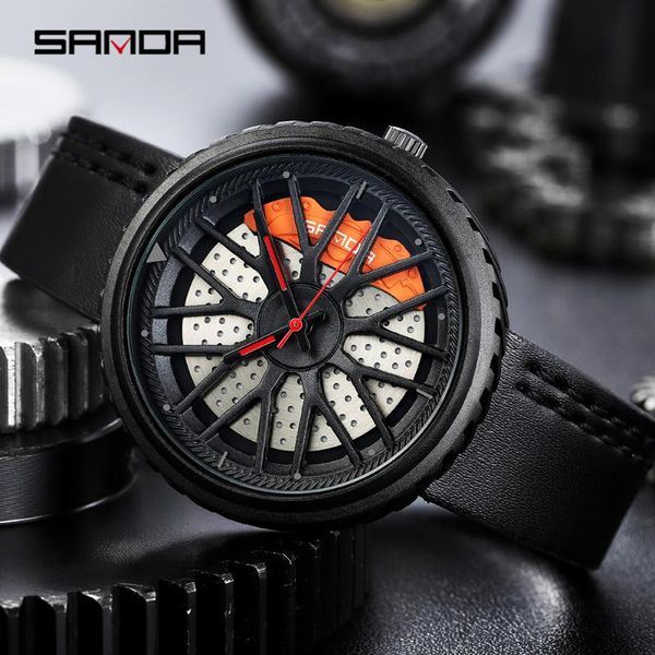 wristwatches sanda men watches leather waterproof sport car wheel quartz military design watch clock reloj hombre, Slivery;brown
wristwatches sanda men watches leather waterproof sport car wheel quartz military design watch clock reloj hombre, Slivery;brown