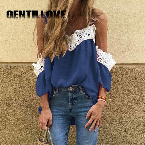 women's blouses & shirts casual women ladies lace solid color v-neck blouse fashion half sleeve spaghetti straps patchwork party c, White
women's blouses & shirts casual women ladies lace solid color v-neck blouse fashion half sleeve spaghetti straps patchwork party c, White