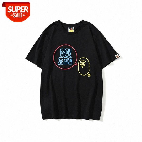 summer japanese tide brand ape-man neon slogan printing men and women the same loose short-sleeved t-shirt #gb0c, White;black
summer japanese tide brand ape-man neon slogan printing men and women the same loose short-sleeved t-shirt #gb0c, White;black