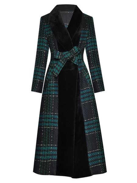women's trench coats fashion designer runway windbreaker fur collar long sleeve lace-up plaid keep warm comfortable coat 2256, Tan;black
women's trench coats fashion designer runway windbreaker fur collar long sleeve lace-up plaid keep warm comfortable coat 2256, Tan;black