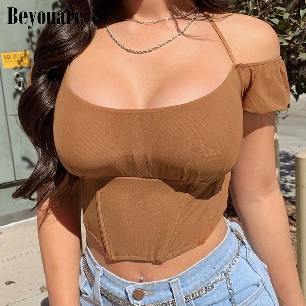 beyouare elegant women t shirt halter bandage slash neck short sleeve skinny crop 2021 summer solid casual streetwear women's t-sh, White
beyouare elegant women t shirt halter bandage slash neck short sleeve skinny crop 2021 summer solid casual streetwear women's t-sh, White