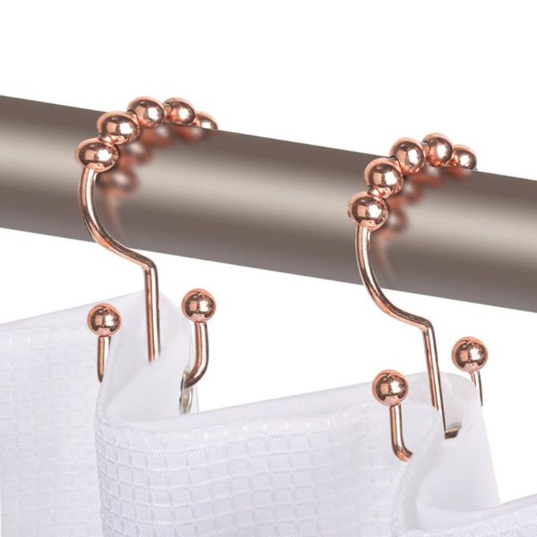 12pcs/lot 5colors black gold stainless steel curtain hooks double glide bath rollerball shower rings other home decor
12pcs/lot 5colors black gold stainless steel curtain hooks double glide bath rollerball shower rings other home decor