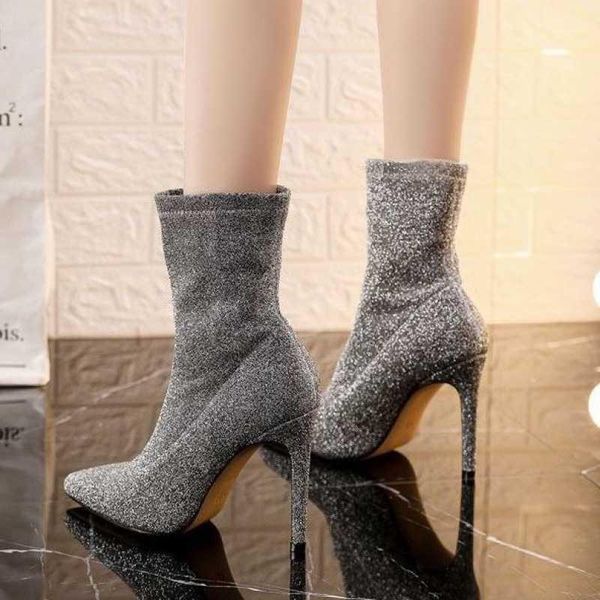sandals socks and boots women's autumn 2021 korean versatile fashion high heel pointed thin short net red elastic, Black
sandals socks and boots women's autumn 2021 korean versatile fashion high heel pointed thin short net red elastic, Black