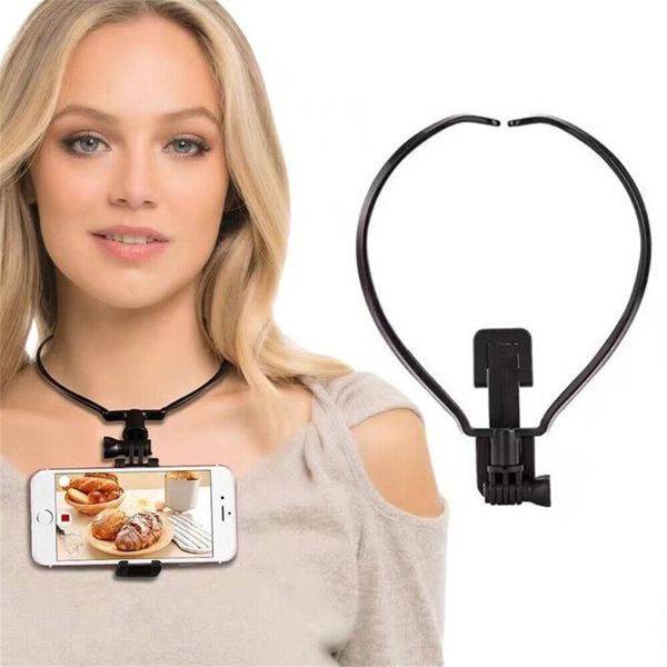 wearable phone holder durable universal plastic bracket hands lazy on neck stand fits all kind of phones within 4"-6" cell mounts
wearable phone holder durable universal plastic bracket hands lazy on neck stand fits all kind of phones within 4"-6" cell mounts