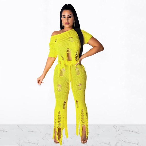 women set two piece tassel holes short sleeve crop long pants high street party club suit outfits summer women's tracksuits, Gray
women set two piece tassel holes short sleeve crop long pants high street party club suit outfits summer women's tracksuits, Gray
