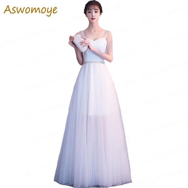 party dresses evening dress 2021 banquet white noble elegant sling long korean style prom part sweetheart beaded waist, White;black
party dresses evening dress 2021 banquet white noble elegant sling long korean style prom part sweetheart beaded waist, White;black