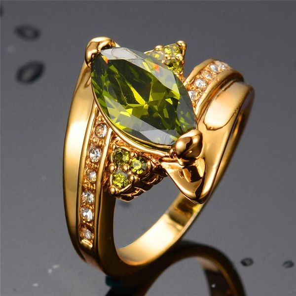 wedding rings luxury female olive green zircon ring fashion gold color unique style promise engagement for women, Slivery;golden
wedding rings luxury female olive green zircon ring fashion gold color unique style promise engagement for women, Slivery;golden