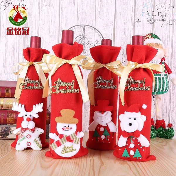 christmas decorations for home santa claus elk red wine bottle cover cloth package bag products
christmas decorations for home santa claus elk red wine bottle cover cloth package bag products