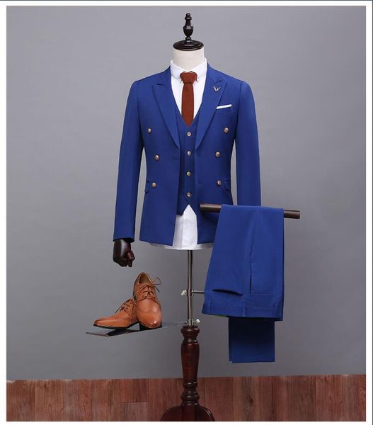 men's suits & blazers fashion royal blue mens wedding custom made tuxedos men 3 piece groomsman grooms, White;black
men's suits & blazers fashion royal blue mens wedding custom made tuxedos men 3 piece groomsman grooms, White;black