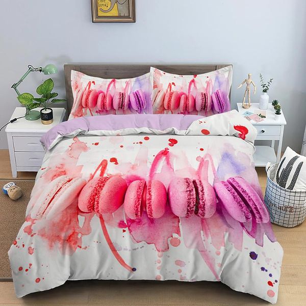 bedding sets pink french dessert macaron set cartoon duvet cover bed linen fashionable girl bedroom quilt with pillowcase decor
bedding sets pink french dessert macaron set cartoon duvet cover bed linen fashionable girl bedroom quilt with pillowcase decor