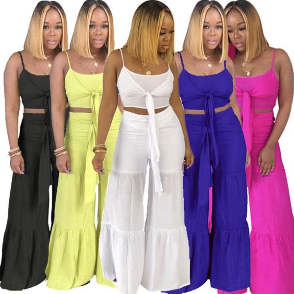 women's two piece pants 54l0265 autumn women casual fashion solid color sling straps exposed umbilical wide legs set, White
women's two piece pants 54l0265 autumn women casual fashion solid color sling straps exposed umbilical wide legs set, White