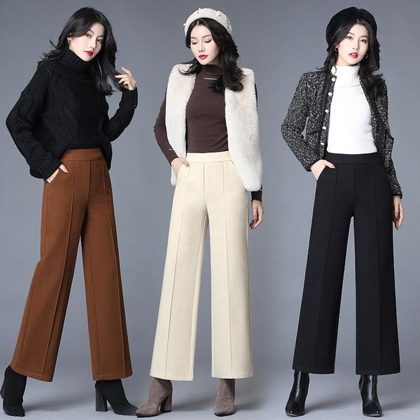 women's pants & capris women wide leg office lady high waist formal work elegant trousers female palazzo classic culottes career plus s, Black;white
women's pants & capris women wide leg office lady high waist formal work elegant trousers female palazzo classic culottes career plus s, Black;white