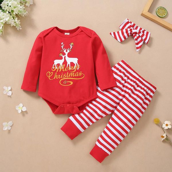 baby clothes set roupas born girl long sleeve christmas cartoon romper bodysuit+stripe pants kids' things clothing sets, White
baby clothes set roupas born girl long sleeve christmas cartoon romper bodysuit+stripe pants kids' things clothing sets, White