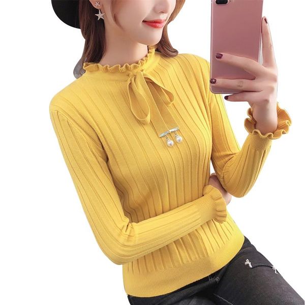 women's sweaters fall slim sweater winter knitted lace up flare long sleeve ruffle knitting pullover women fashion sweet, White;black
women's sweaters fall slim sweater winter knitted lace up flare long sleeve ruffle knitting pullover women fashion sweet, White;black