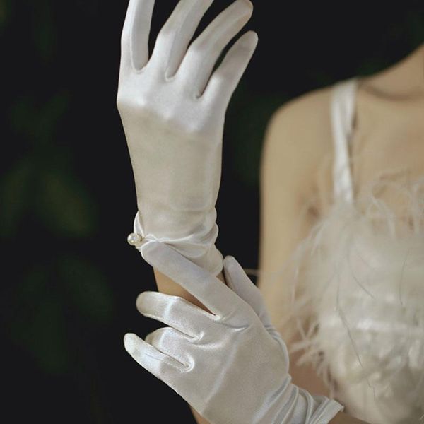 five fingers gloves summer satin thin short etiquette dress lady elegant pearl lace bow mittens women party pography accessory, Blue;gray
five fingers gloves summer satin thin short etiquette dress lady elegant pearl lace bow mittens women party pography accessory, Blue;gray