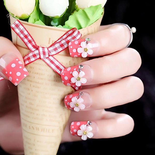false nails 24pcs french bridal pink wedding flowers nail art design acrylic full fake press on for bride to, Red;gold
false nails 24pcs french bridal pink wedding flowers nail art design acrylic full fake press on for bride to, Red;gold