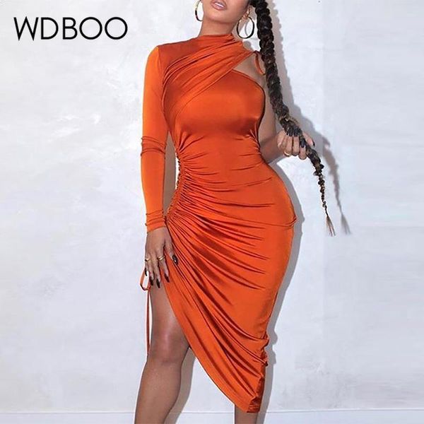 scoop back one shoulder drawstring ruched bandage party dress women solid long sleeve draped night club dresses casual, Black;gray
scoop back one shoulder drawstring ruched bandage party dress women solid long sleeve draped night club dresses casual, Black;gray