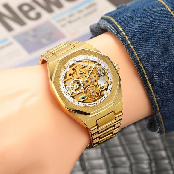 wristwatches forsining golden automatic mechanical watch skeleton hollow mens luminous military watches tourbillon montre homme, Slivery;brown
wristwatches forsining golden automatic mechanical watch skeleton hollow mens luminous military watches tourbillon montre homme, Slivery;brown