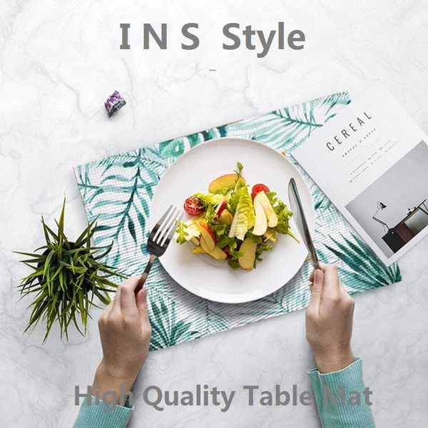 mats & pads kitchen accessories nordic placemat green leaves printed on the mat insulation pvc non-slip table coasters
mats & pads kitchen accessories nordic placemat green leaves printed on the mat insulation pvc non-slip table coasters