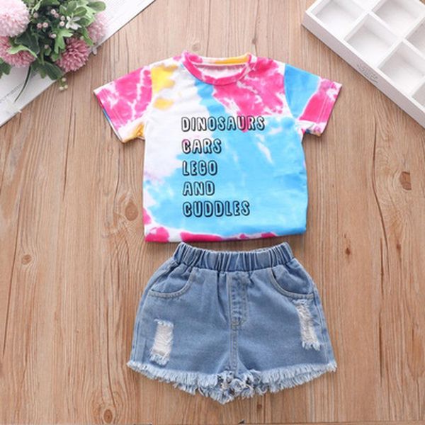 clothing sets products boys and girls tie-dye t-shirt shorts two-piece 2021 summer fashion female treasure ripped jeans suit, White
clothing sets products boys and girls tie-dye t-shirt shorts two-piece 2021 summer fashion female treasure ripped jeans suit, White