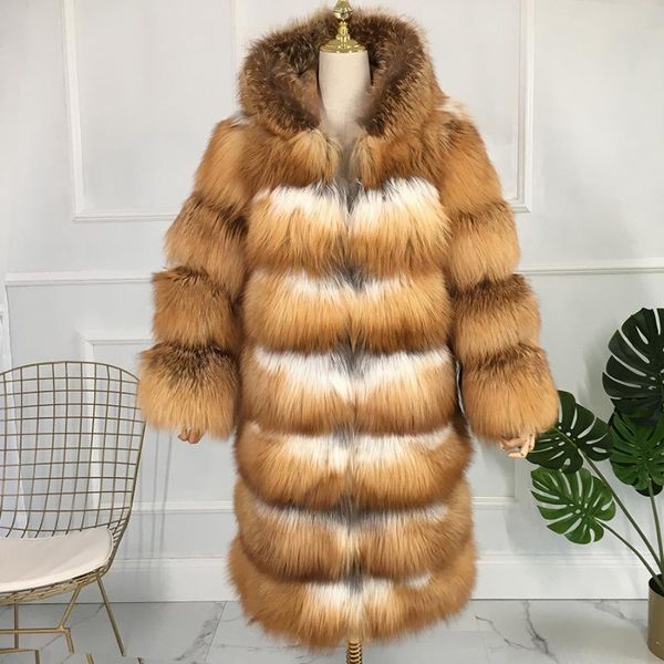 women's fur & faux real coat a long with hood, Black 
women's fur & faux real coat a long with hood, Black