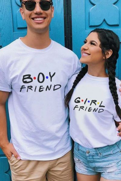 couple mens & womens t-shirt set boy girl friend friends couple partner series, White;black
couple mens & womens t-shirt set boy girl friend friends couple partner series, White;black