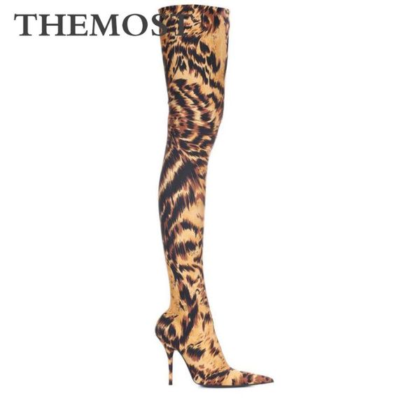 boots leopard pattern women's over-the-knee autumn and winter fashion super high-heeled pointed female, Black
boots leopard pattern women's over-the-knee autumn and winter fashion super high-heeled pointed female, Black