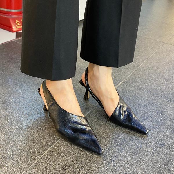 runway party madam pumps luxury leather high heels hollow out pointed toe chic night club thin fashion women shoes dress, Black
runway party madam pumps luxury leather high heels hollow out pointed toe chic night club thin fashion women shoes dress, Black