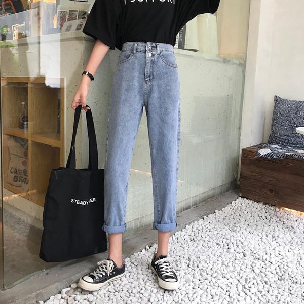 women's jeans 2021 spring and autumn for women simple two buckle elastic high waist straight denim pants plus size, Blue
women's jeans 2021 spring and autumn for women simple two buckle elastic high waist straight denim pants plus size, Blue